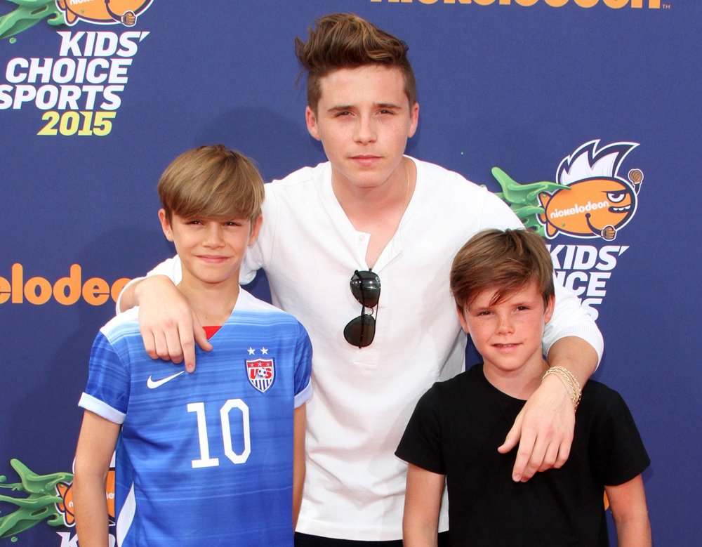 Romeo Beckham;Brooklyn Beckham;Cruz Beckham;<br>Nickelodeon Kids' Choice Sports 2015 Awards - Arrivals