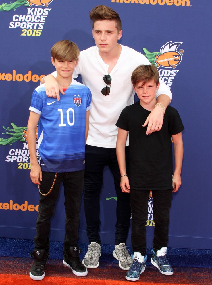 Romeo Beckham;Brooklyn Beckham;Cruz Beckham;<br>Nickelodeon Kids' Choice Sports 2015 Awards - Arrivals