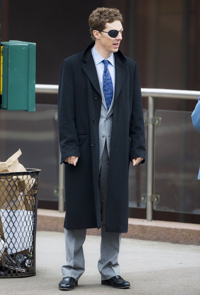 Benedict Cumberbatch Wearing An Eye Patch While Filming Melrose