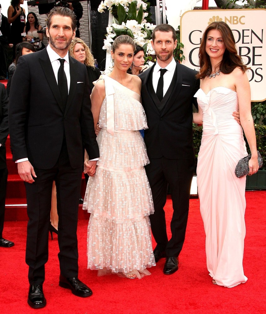 David Benioff;Amanda Peet;D.B. Weiss;<br>The 69th Annual Golden Globe Awards - Arrivals