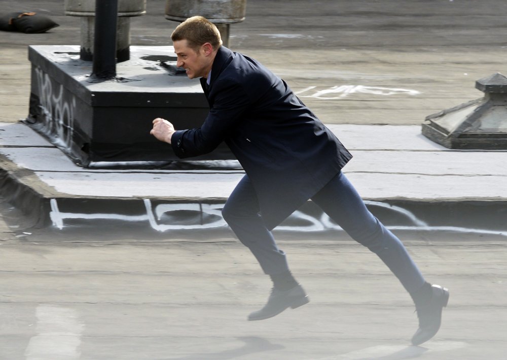 Benjamin McKenzie;<br>Benjamin McKenzie on The Set of Gotham Shooting on Location