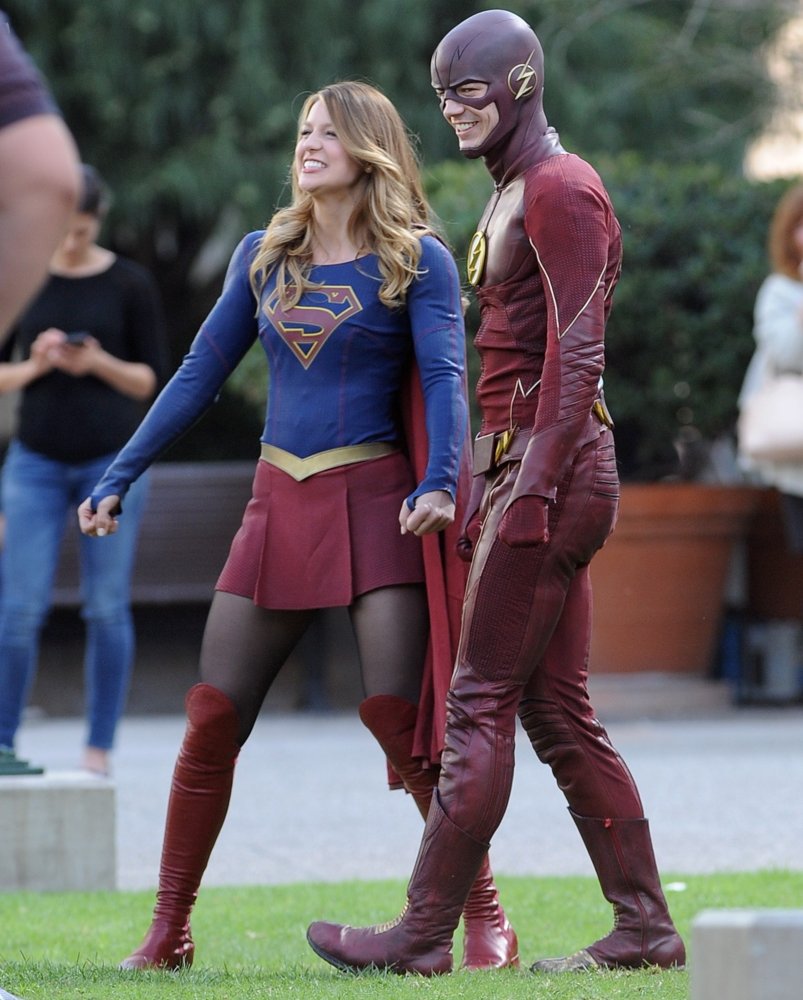 Filming Scenes for Supergirl