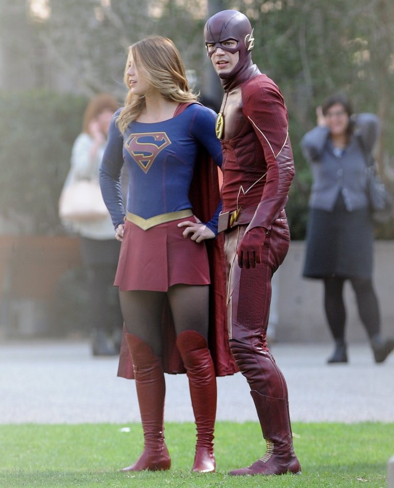 Filming Scenes for Supergirl