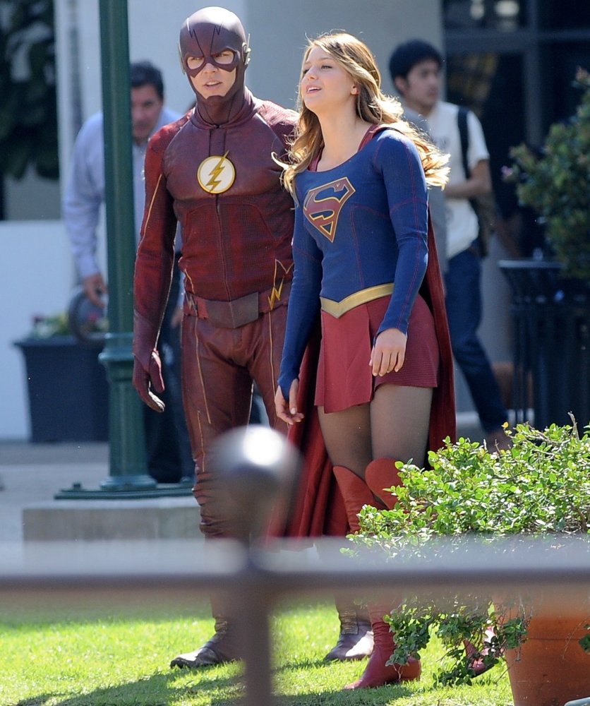 Filming Scenes for Supergirl