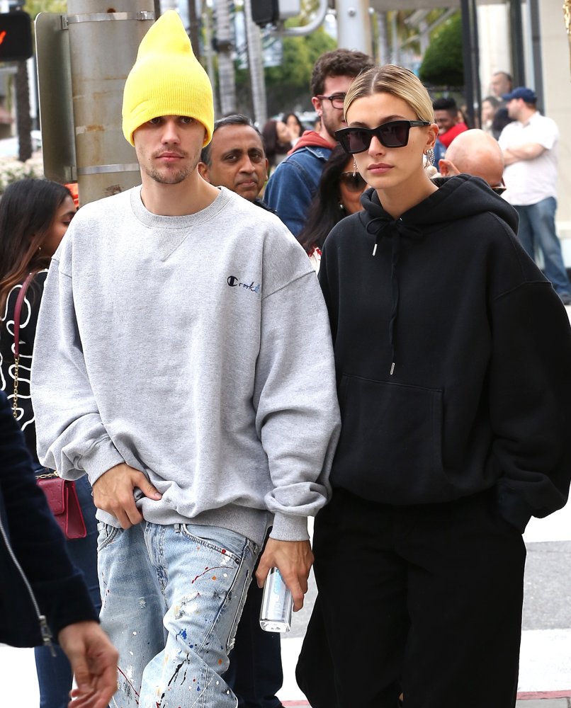 Justin Bieber and Hailey Baldwin at Beverly Hills
