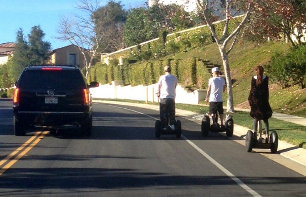 Justin Bieber and Selena Gomez Ride Segways Together