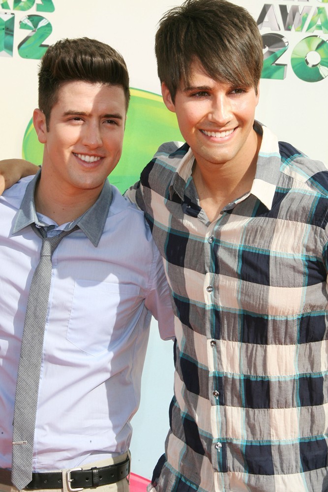 Logan Henderson;James Maslow;Big Time Rush;<br>2012 Kids' Choice Awards - Arrivals