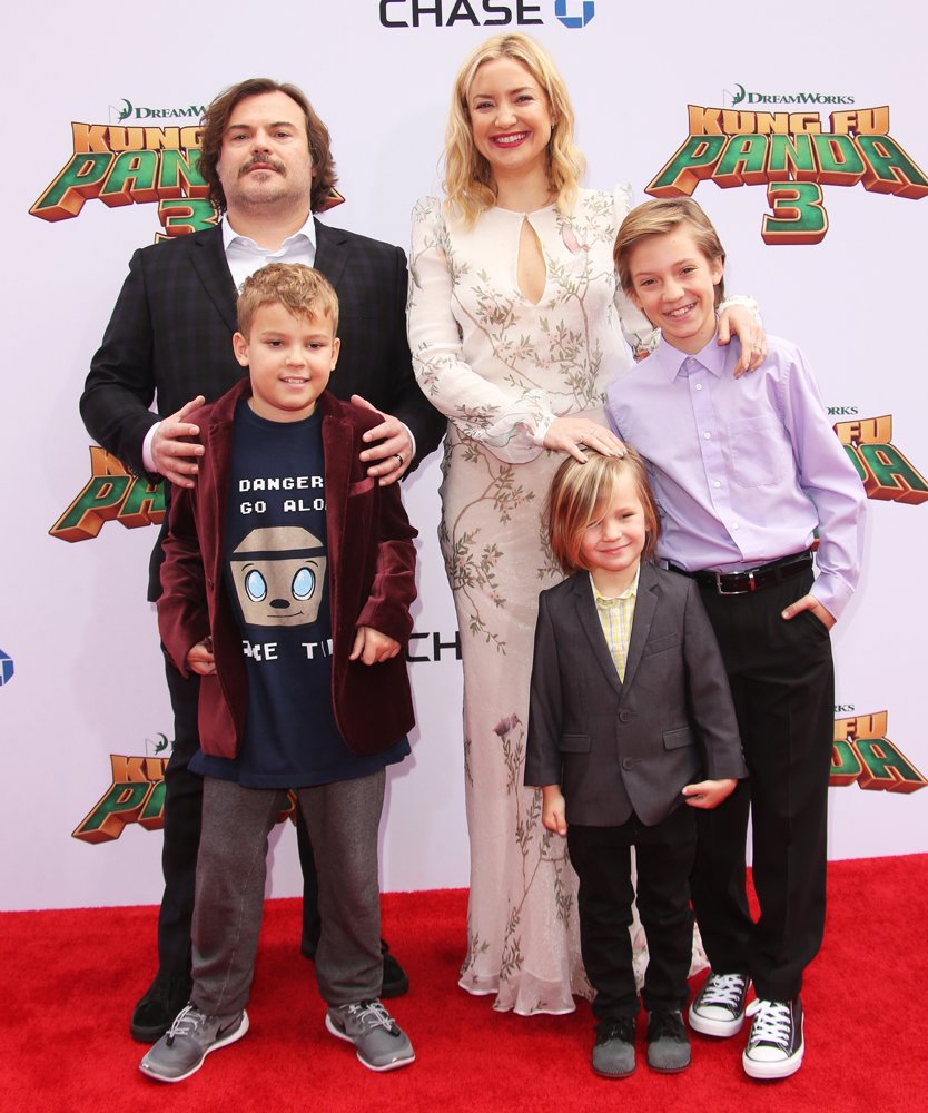Jack Black;Samuel Jason Black;Kate Hudson;Bingham Hawn Bellamy;Ryder Robinson;<br>World Premiere of Kung Fu Panda 3 - Arrivals