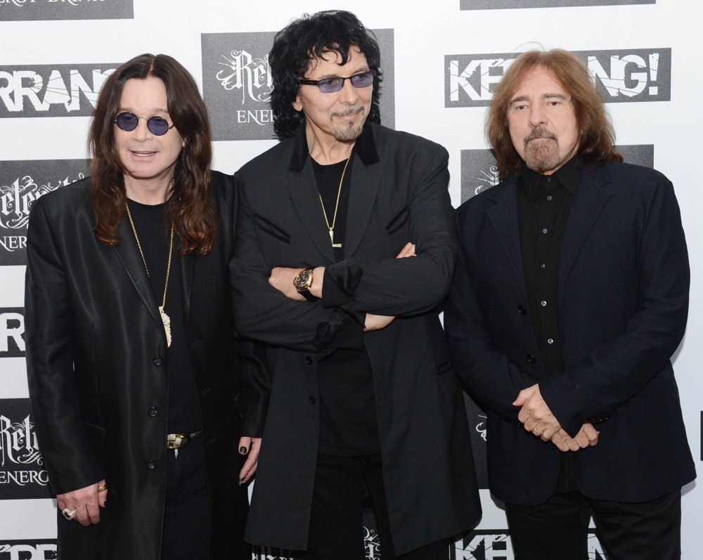 Ozzy Osbourne;Tony Iommi;Geezer Butler;Black Sabbath;<br>Kerrang! Awards 2012 - Arrivals