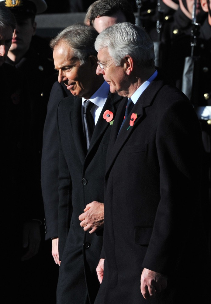 Tony Blair;John Major;<br>Sunday Commemorating Sacrifices of The Armed Forces