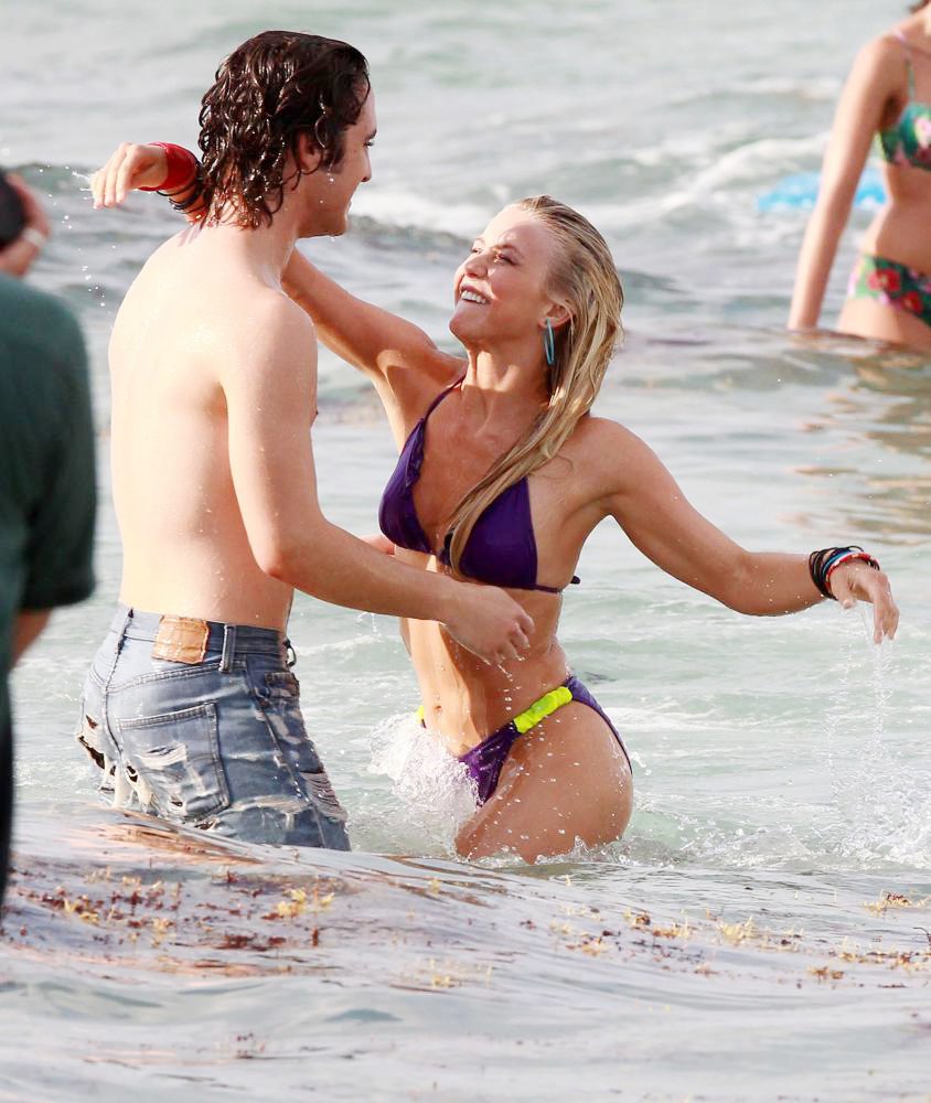 Diego Boneta;Julianne Hough;<br>On The Set of New Movie Rock of Ages