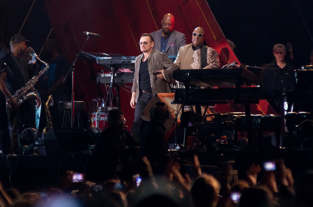 Bono;Stevie Wonder;<br>2013 Global Citizen Festival