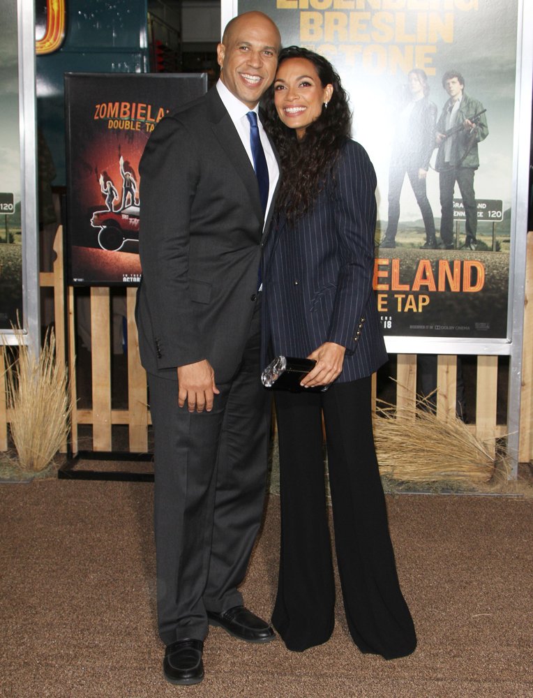 Cory Booker;Rosario Dawson;<br>Premiere of Zombieland: Double Tap