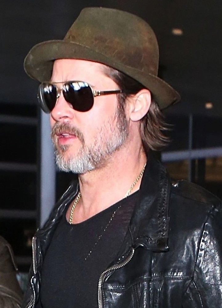 Brad Pitt Arrives at Los Angeles International Airport