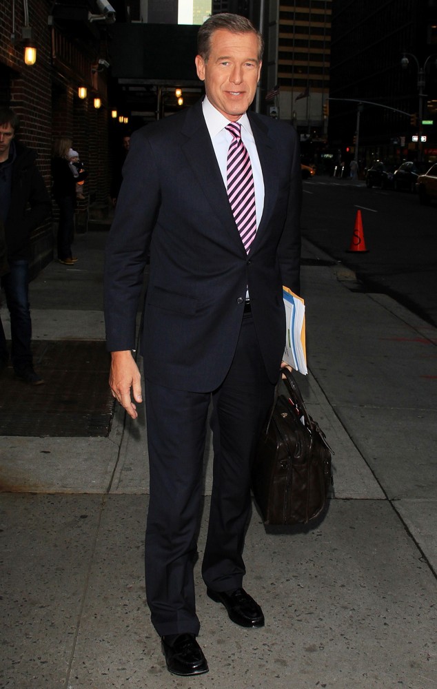 Brian Williams;<br>Celebrities at The Ed Sullivan Theater for The Late Show with David Letterman