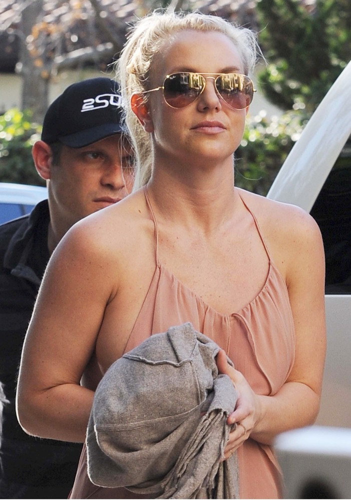 Britney Spears Was Spotted Out in Los Angeles Wearing A Peach Dress