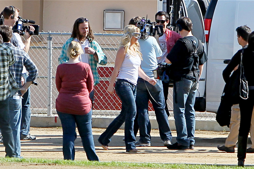 Britney Spears;<br>Britney Spears Filming A Skit to Appear on 'Jimmy Kimmel Live!' Tonight