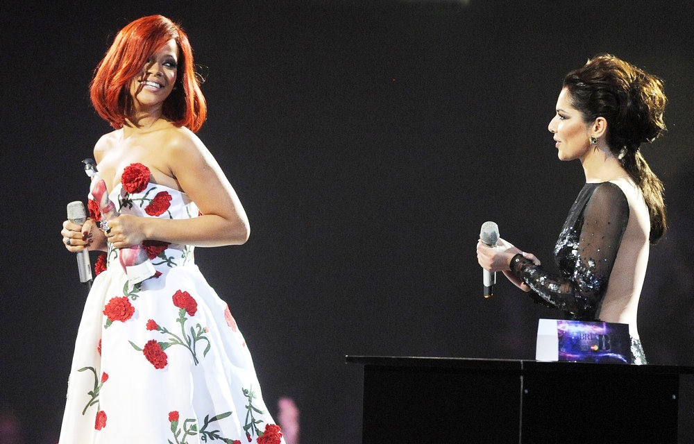 Rihanna;Cheryl Cole;<br>The BRIT Awards 2011 - Inside