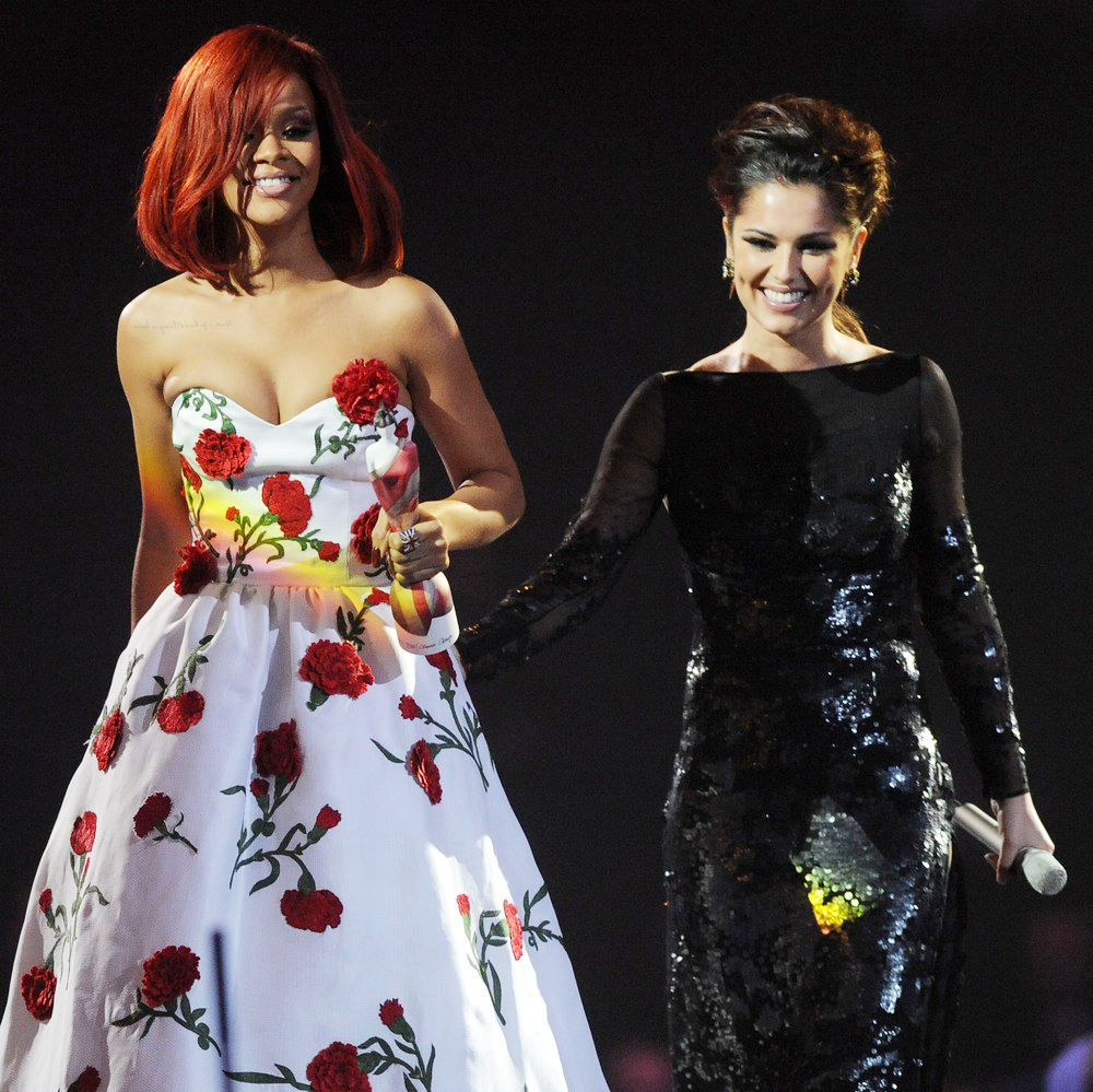 Rihanna;Cheryl Cole;<br>The BRIT Awards 2011 - Inside