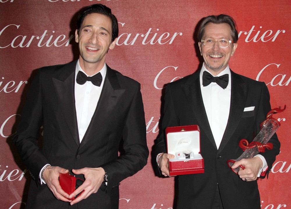 Adrien Brody;Gary Oldman;<br>The 23rd Annual Palm Springs International Film Festival Awards Gala - Press Room