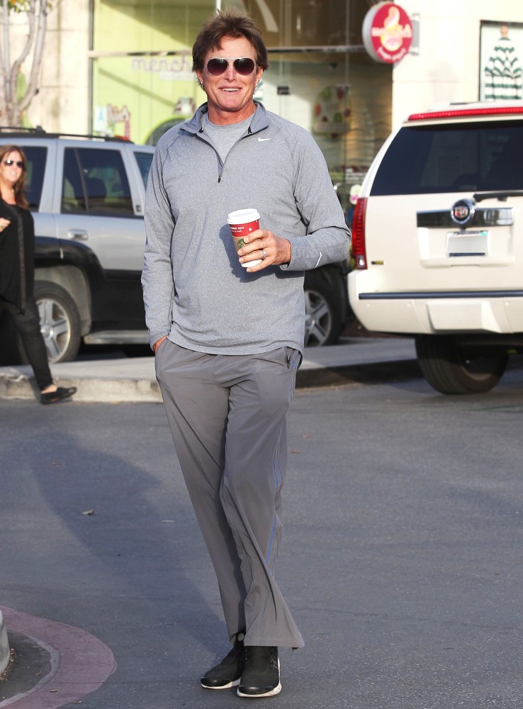 Bruce Jenner Gets A Coffee to Go in Calabassas