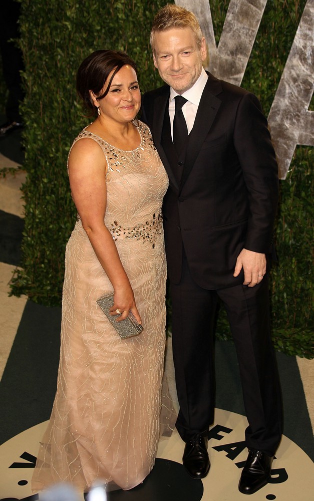 Lindsay Brunnock;Kenneth Branagh;<br>2012 Vanity Fair Oscar Party - Arrivals