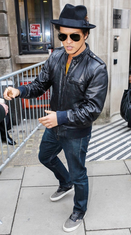 Bruno Mars Outside BBC Radio 2
