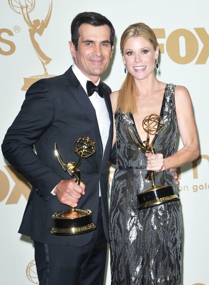 Ty Burrell;Julie Bowen;<br>The 63rd Primetime Emmy Awards - Press Room