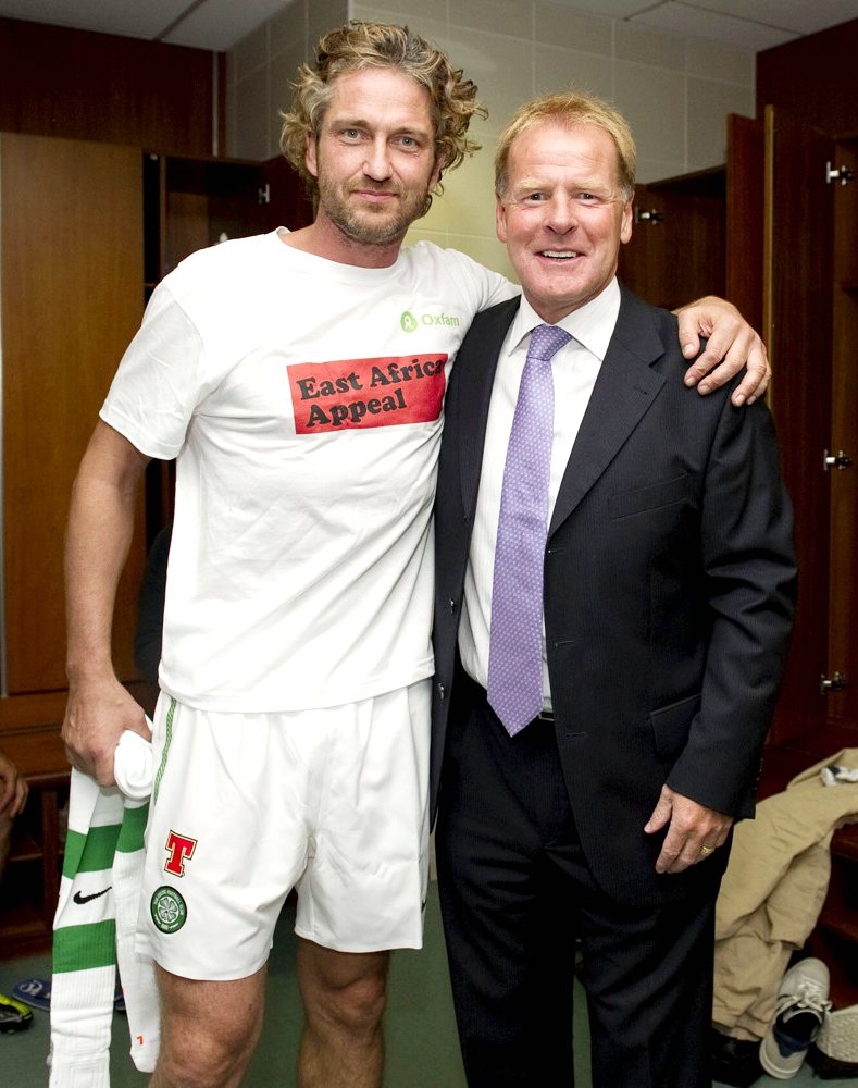 Gerard Butler;Murdo MacLeod;<br>The John Kennedy Testimonial Match Between Celtic and Manchester United
