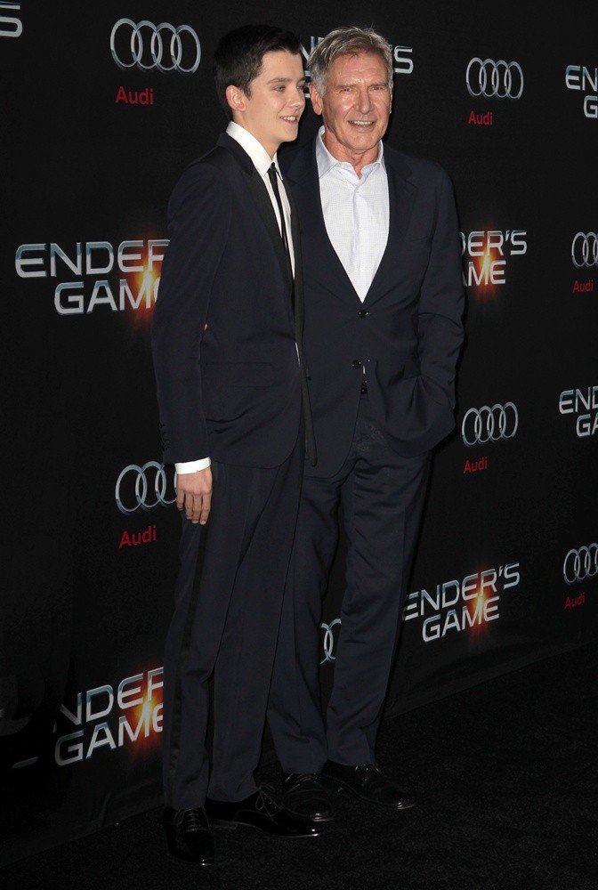 Asa Butterfield;Harrison Ford;<br>Premiere Ender's Game