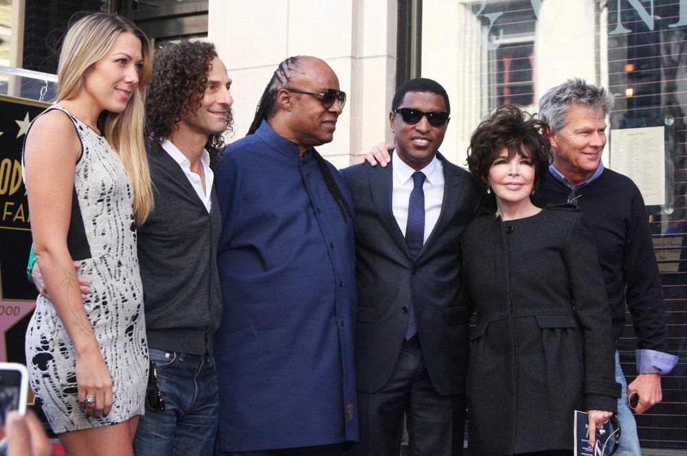 Colbie Caillat;Kenny G;Stevie Wonder;Babyface;Carole Bayer Sager;David Foster;<br>Babyface Honored with A Walk of Fame Star Ceremony