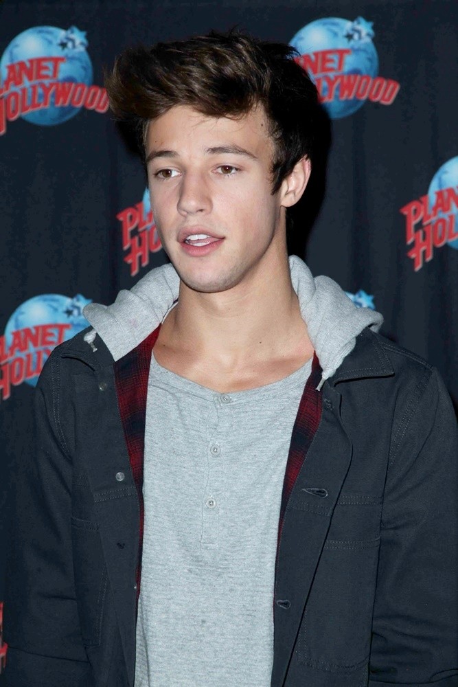 Cameron Dallas;<br>Nash Grier and Cameron Dallas Visit Planet Hollywood Times Square to Promote Their Film The Outfield
