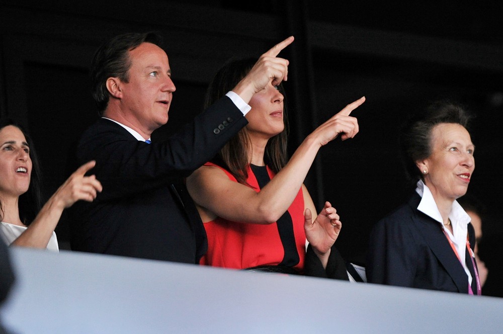David Cameron;Samantha Cameron;Princess Anne;<br>The Opening Ceremony of The London 2012 Olympic Games