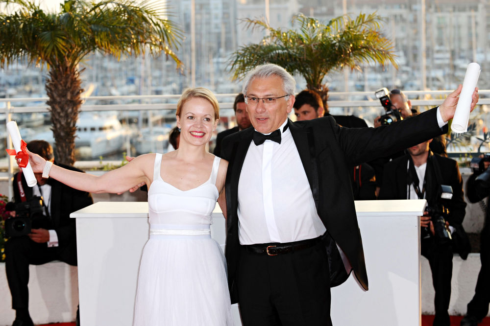 Frida Kempff;Serge Avedikian;<br>2010 Cannes International Film Festival - Day 12 - Palme d'Or Closing Ceremony Red Carpet Arrivals