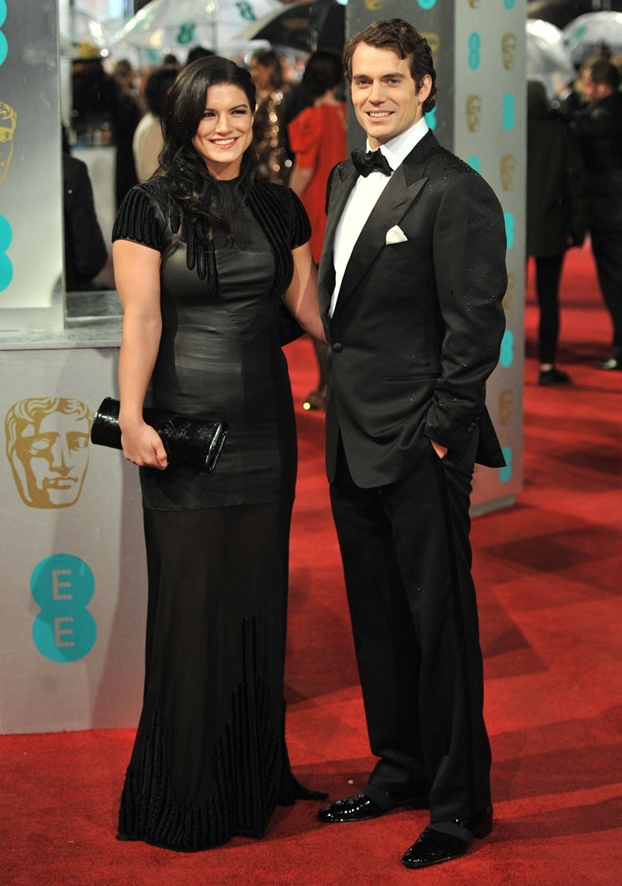 Gina Carano;Henry Cavill;<br>The 2013 EE British Academy Film Awards - Arrivals