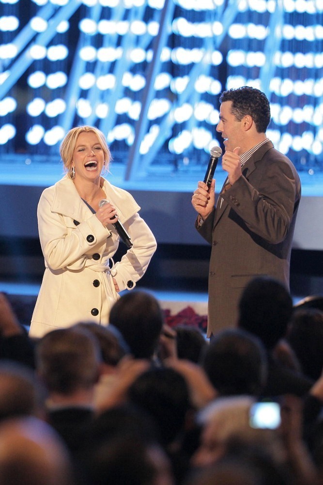 Britney Spears;Adam Carolla;<br>Britney Spears Switching on The Nokia Theatre Christmas Tree Lights
