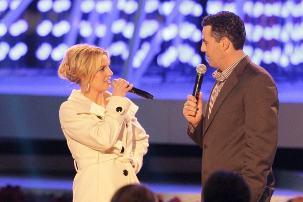 Britney Spears;Adam Carolla;<br>Britney Spears Switching on The Nokia Theatre Christmas Tree Lights