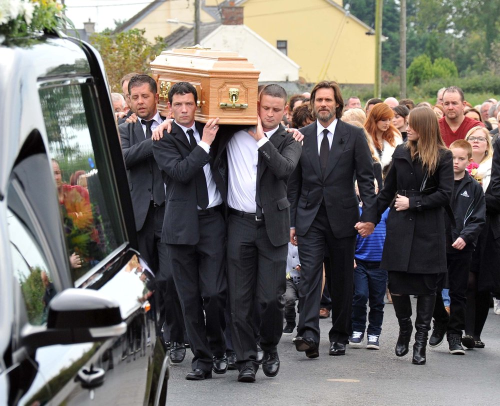 Jim Carrey Cathriona White Funeral
