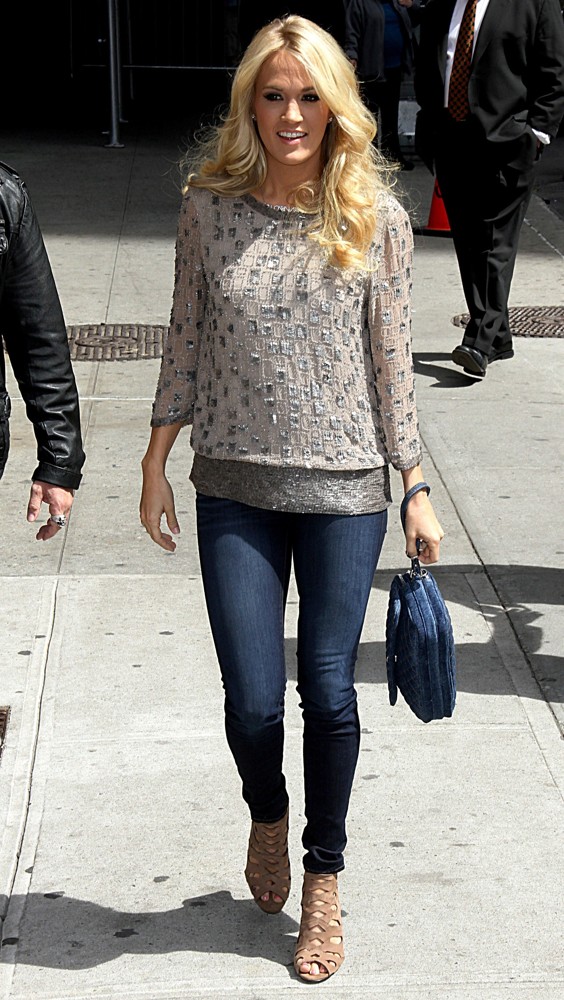 Carrie Underwood;<br>Celebrities Arrive at The Ed Sullivan Theater for The Late Show with David Letterman