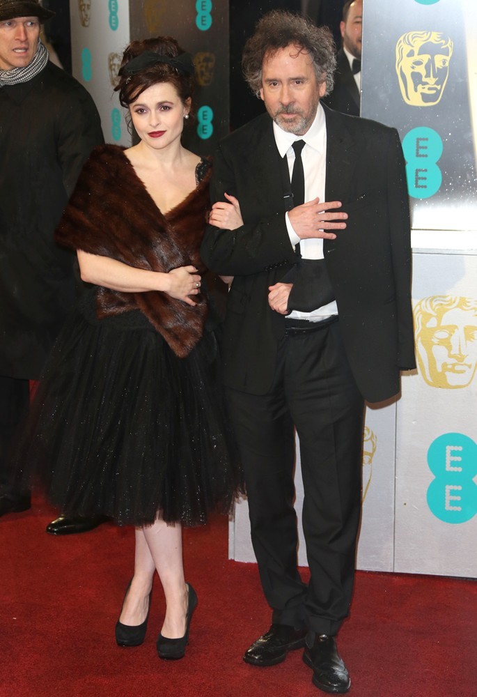 Helena Bonham Carter;Tim Burton;<br>The 2013 EE British Academy Film Awards - Arrivals