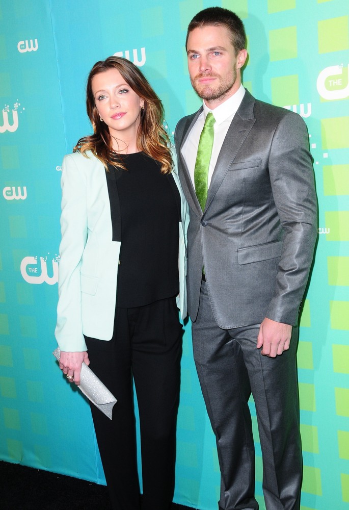 Katie Cassidy;Stephen Amell;<br>2012 The CW Upfront Presentation