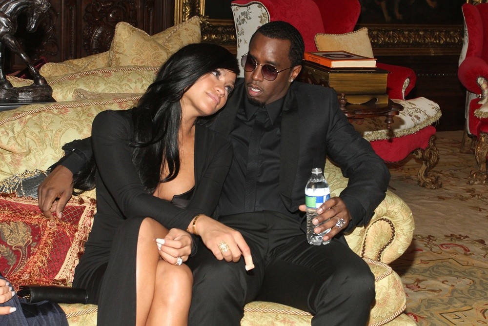 Cassie, P. Diddy in French Montana's Birthday Party Celebration.