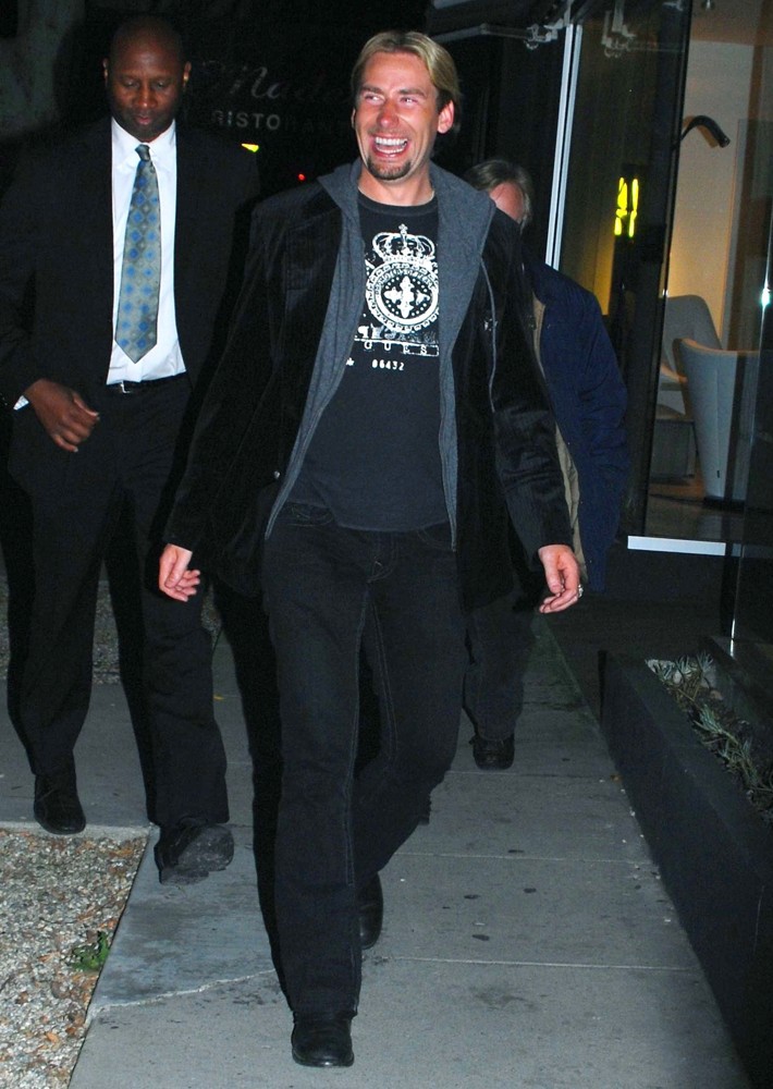 Chad Kroeger;Nickelback;<br>Chad Kroeger Leaving Madeo Restaurant on Beverly Drive