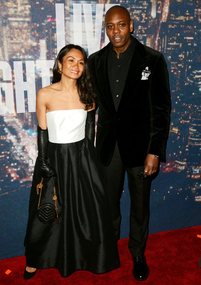 Elaine Chappelle;Dave Chappelle;<br>Saturday Night Live 40th Anniversary Special - Red Carpet Arrivals