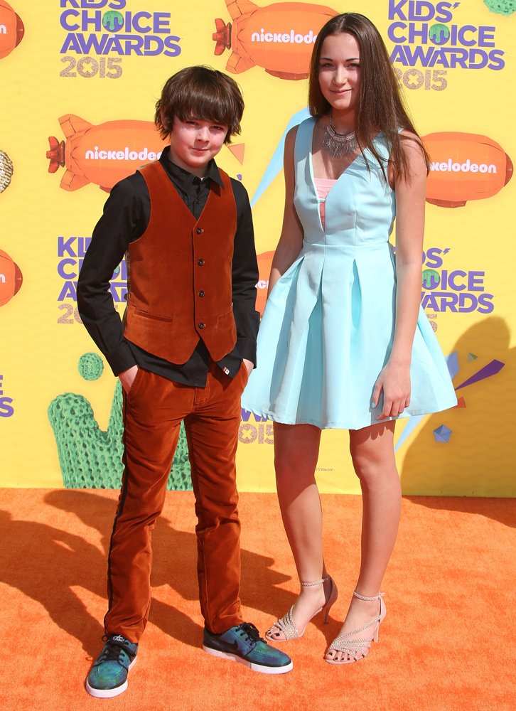 Max Charles, Angelina Wahler<br>Nickelodeon's 28th Annual Kid's Choice Awards - Arrivals