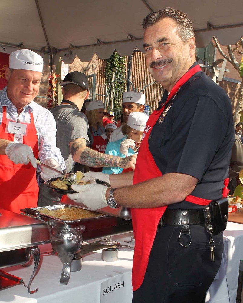 Charlie Beck;<br>The Los Angeles Mission's Thanksgiving for Skid Row Homeless