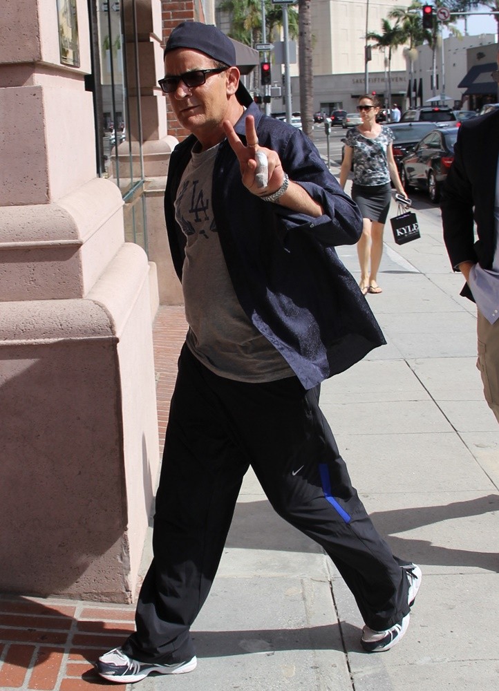 Charlie Sheen Out in Beverly Hills