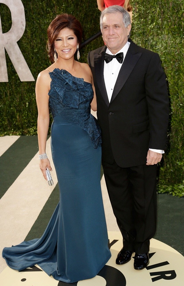 Julie Chen;Leslie Moonves;<br>2013 Vanity Fair Oscar Party - Arrivals