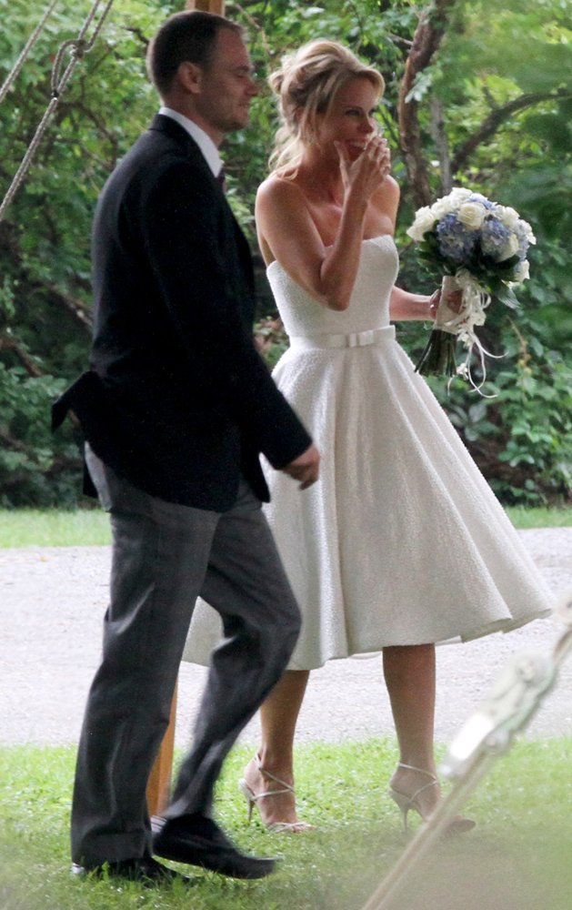 Cheryl Hines Wearing Her Wedding Dress
