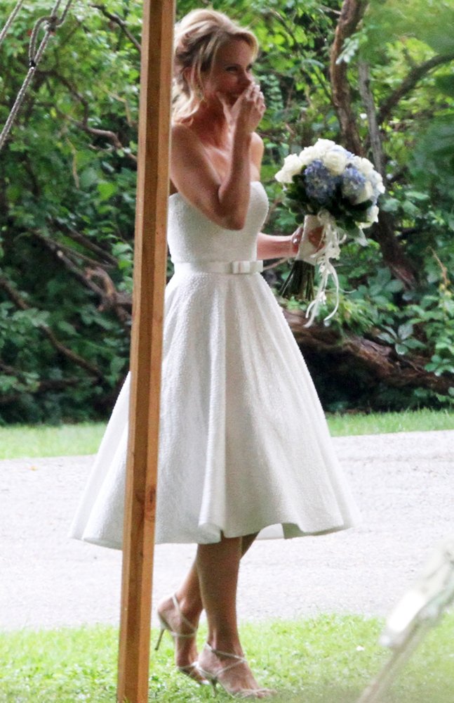 Cheryl Hines Wearing Her Wedding Dress